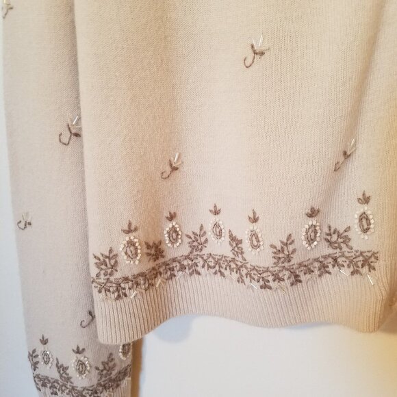 Paul Harris Design Embroidery Beaded Cardigan Large - Picture 10 of 15